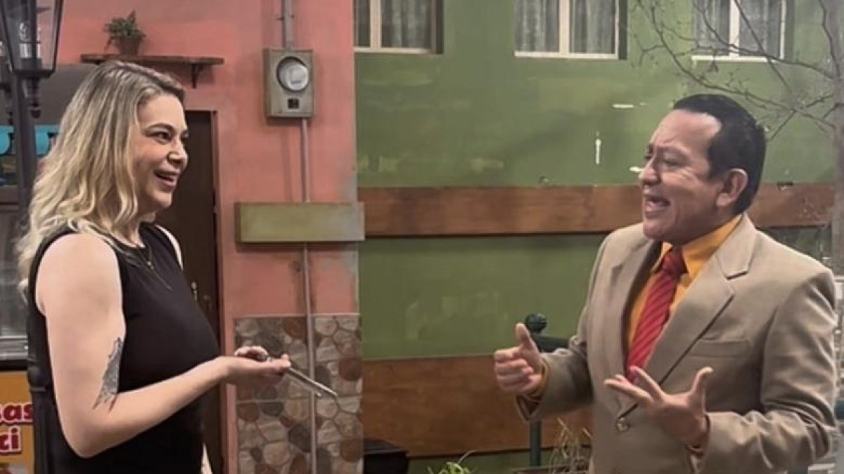 Laura Suárez durante la grabación de una escena de ‘Cholito Forever', donde compartió con el actor David Reinoso.