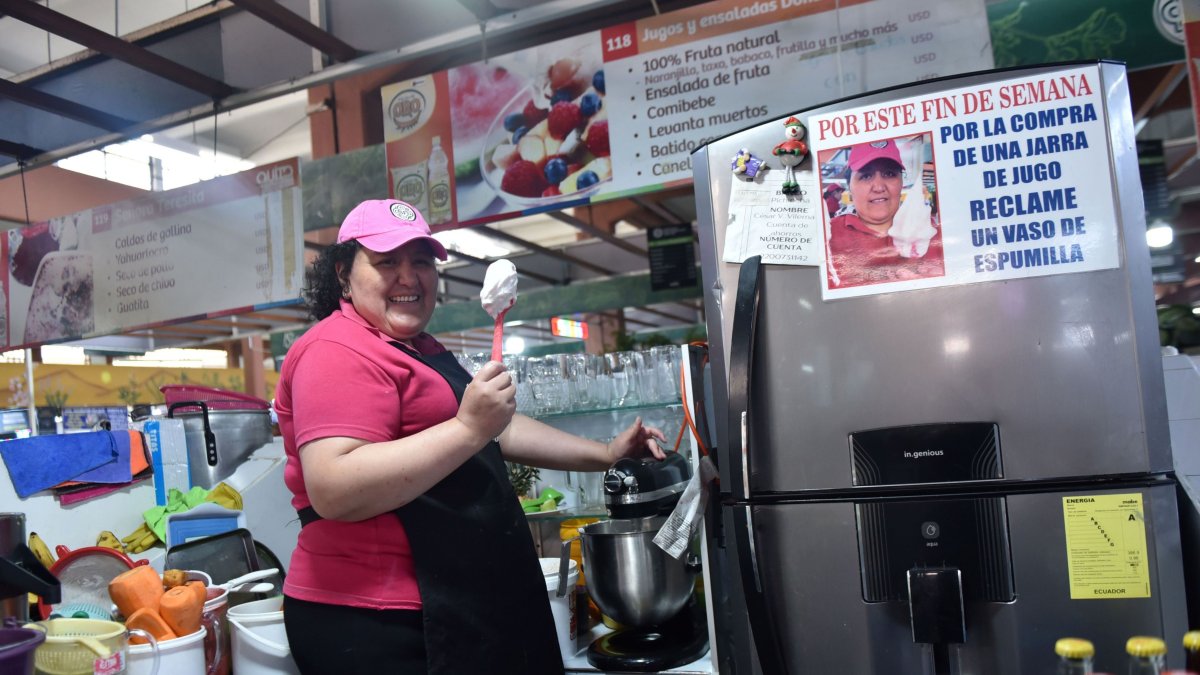 Blanca Manobanda heredó este puesto de su madre Teresa Morales.