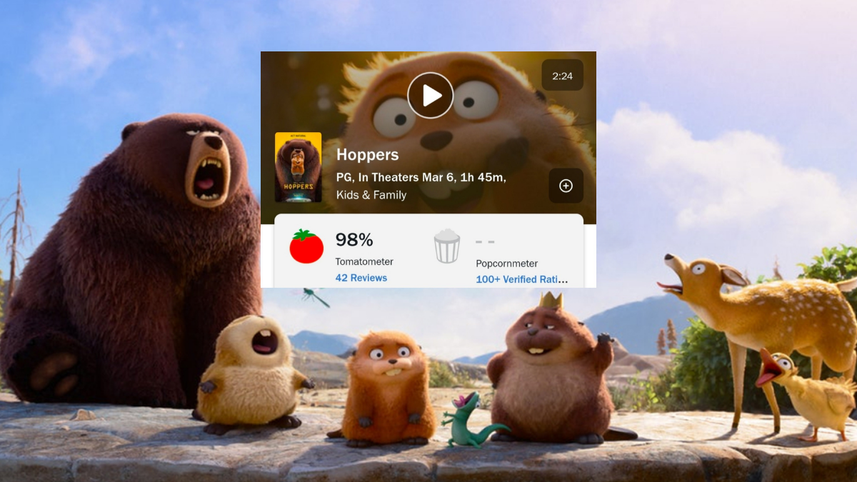 Hoppers se convierte en una de las películas mejor calificadas de Pixar en la última década