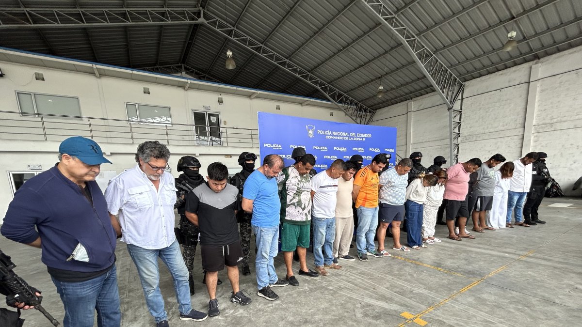 Los detenidos luego del operativo contra los tentáculos de la Mafia Albanesa.