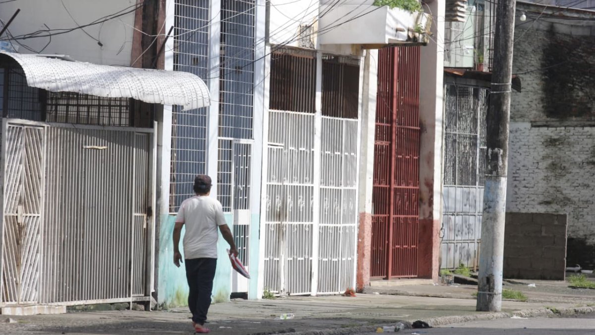 Sector donde ocurrió la balacera que dejó dos muertos y un herido en el centro de Guayaquil.