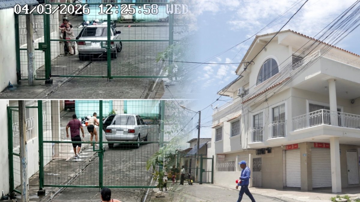 La mujer secuestrada reside en esta casa de tres plantas, ubicada en el Guasmo Sur de Guayaquil. De allí fue sacada y llevada por los delincuentes.