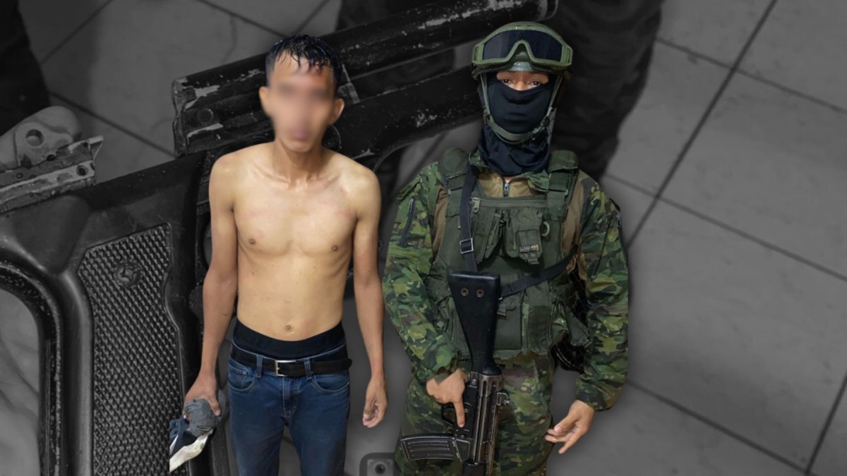 La víctima se veía visiblemente afectada cuando denunció el hecho a los militares.