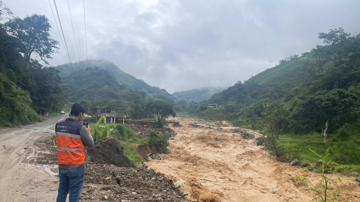 La creciente del río Salvia, en Zaruma, sería uno de las causantes de las inundaciones.