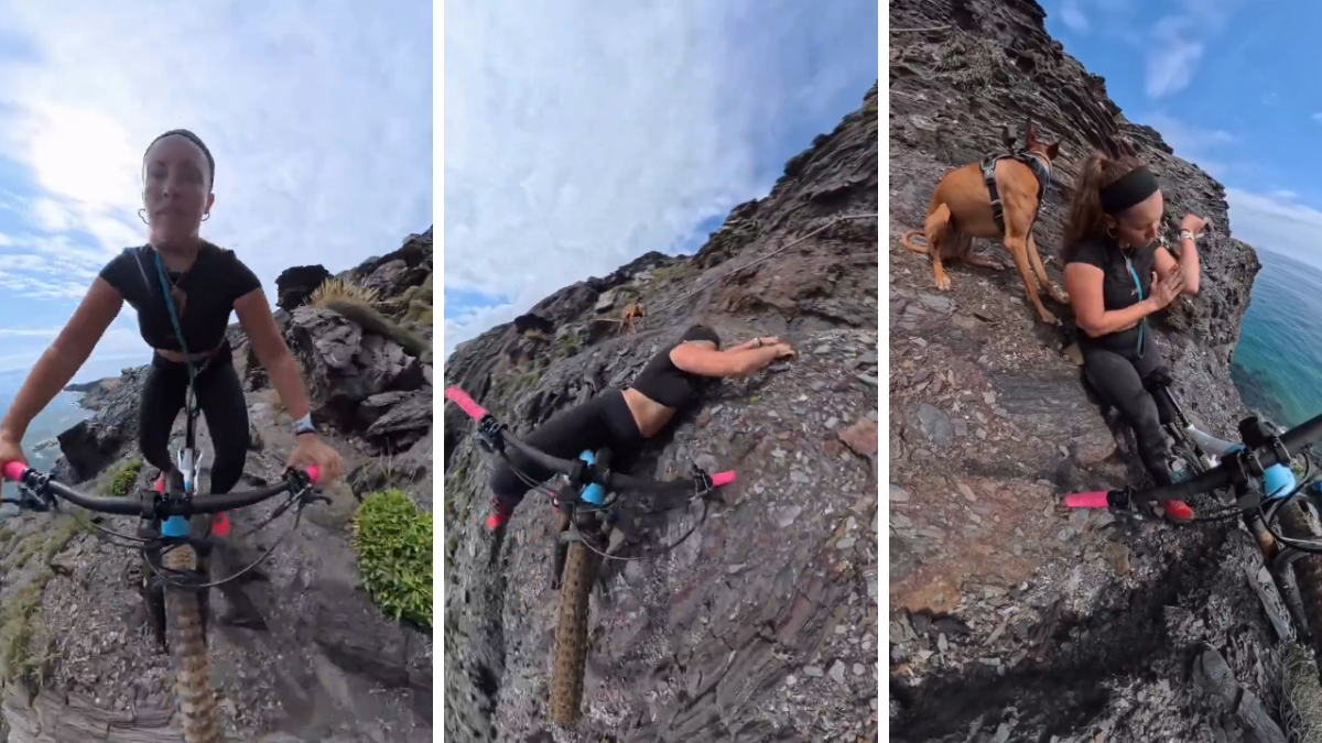 La influencer española Cecilia Sopeña sufrió una peligrosa caída en la montaña y quedó a centímetros de un barranco