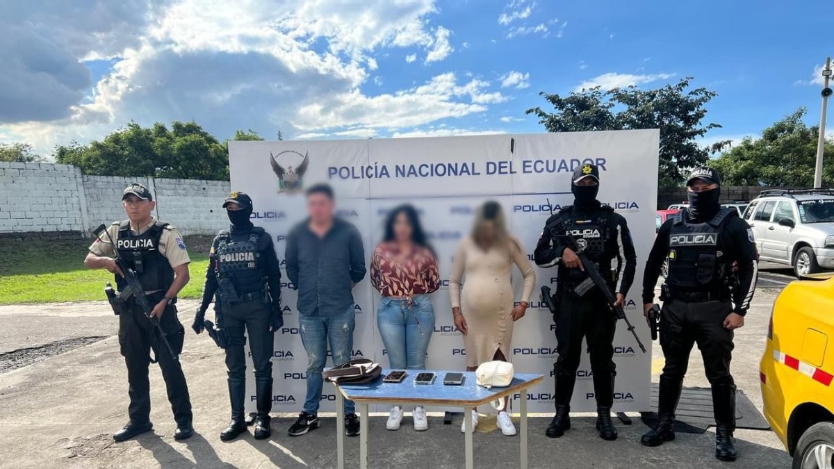 Los tres implicados fueron capturados en Tumbaco, entre ellos una embarazada.