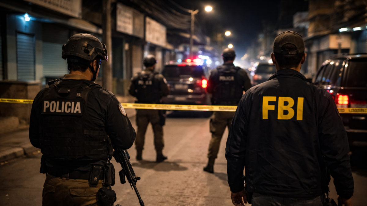 Recreación generada con IA sobre operativos en Ecuador durante toque de queda de marzo de 2026.