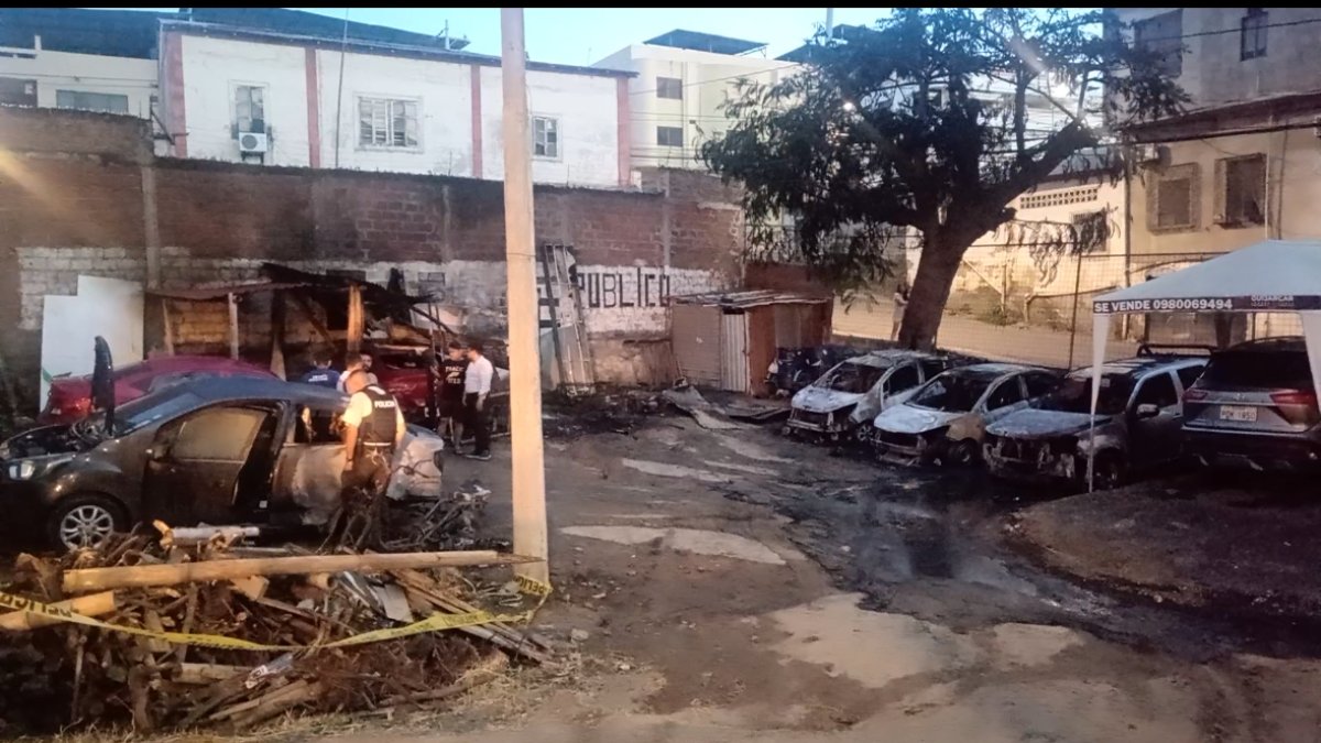 Un total de siete vehículos resultaron afectados por un incendio. Las causas son investigadas