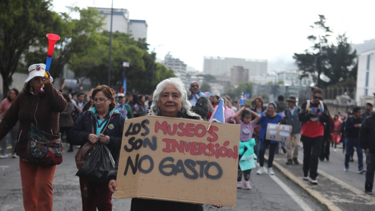 La Imagen corresponde a una reciente manifestación ciudadana en Quito en rechazo a la reforma al COOTAD.
