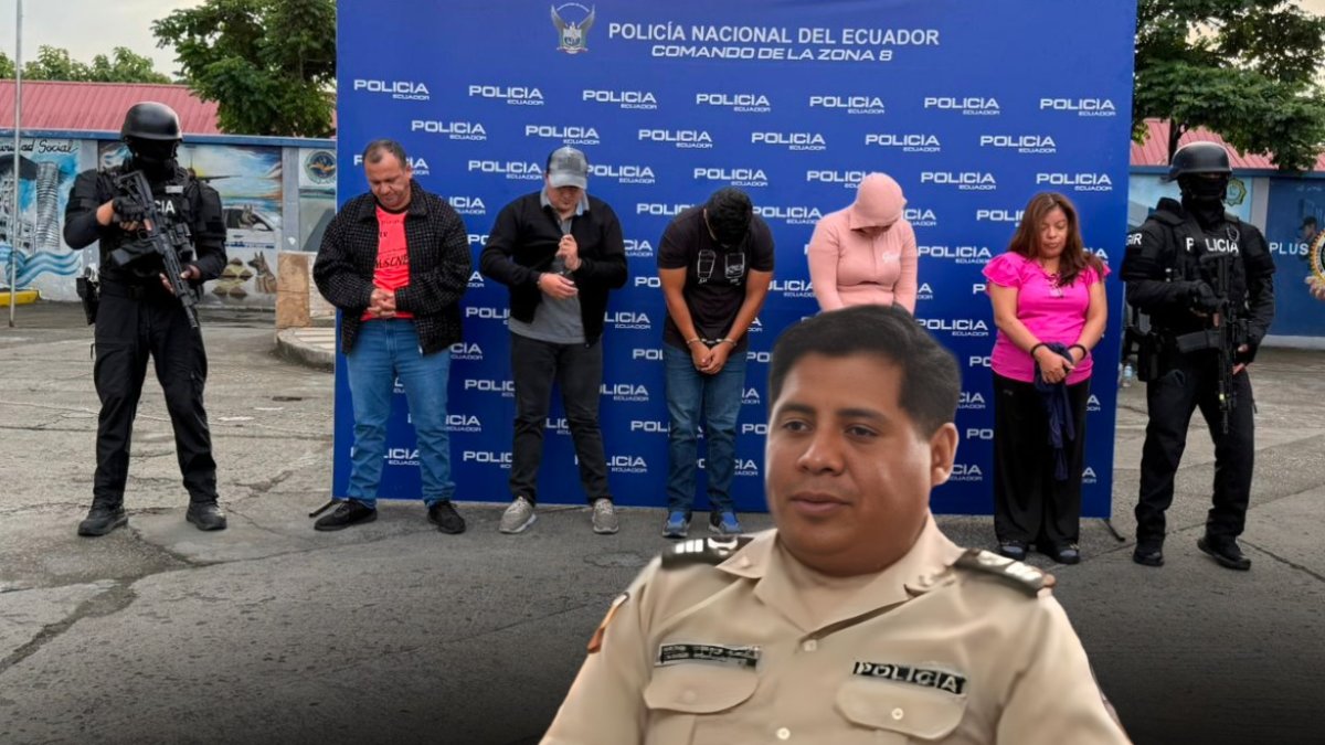 Hans Estuardo Tipán Caiza el servidor policial detenido en el Operativo Emporio Presidiario.