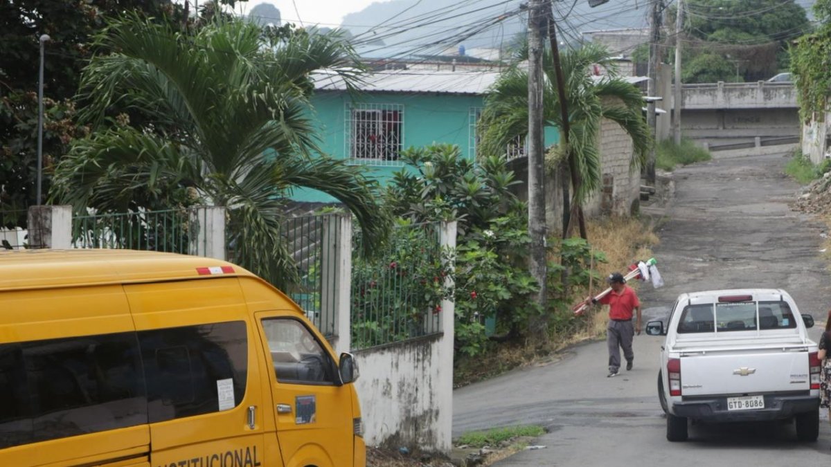 Escena del crimen en el noroeste de Guayaquil.