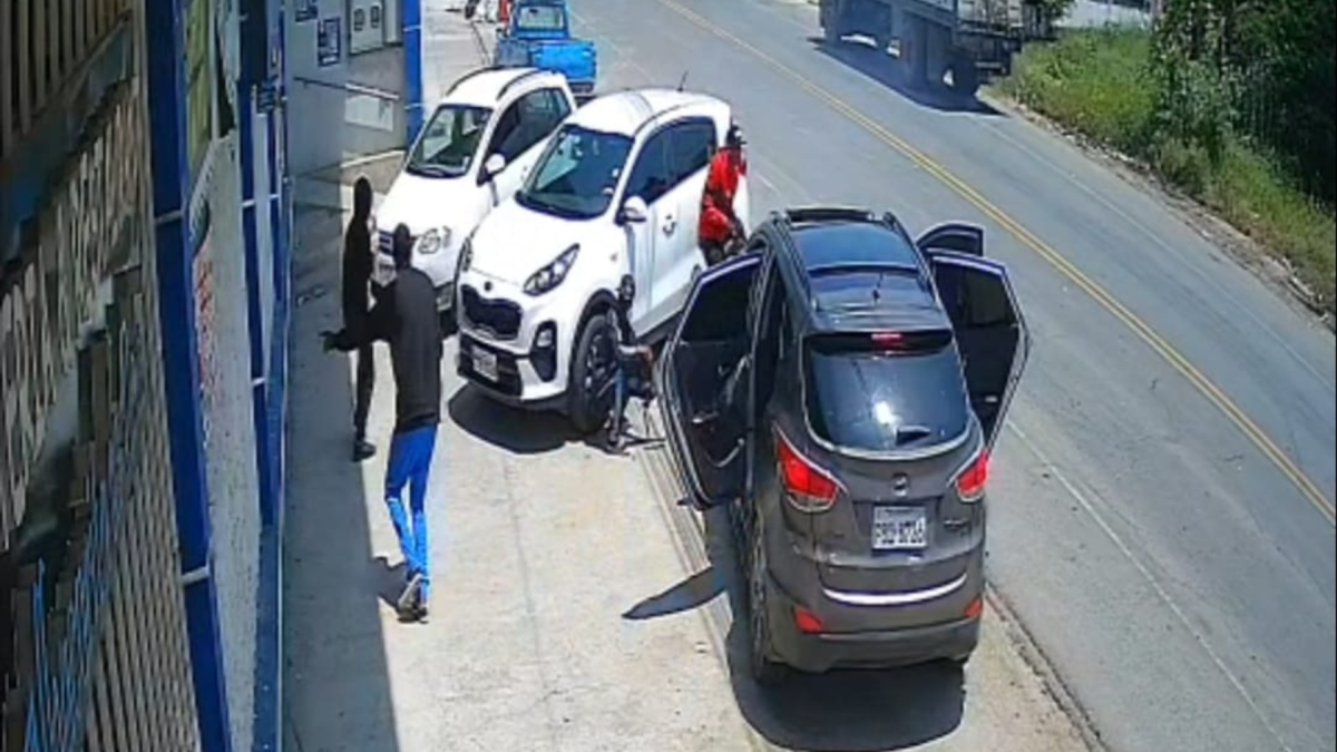 Los delincuentes fueron captados por las cámaras de seguridad mientras irrumpían en un local comercial y una hielera