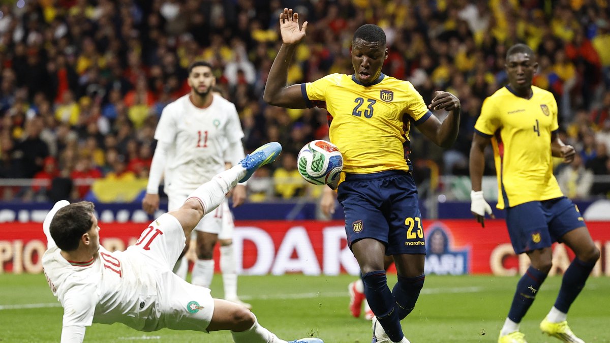 Ecuador empató 1-1 contra Marruecos en duelo jugado este jueves 27 de maro en Madrid, España.