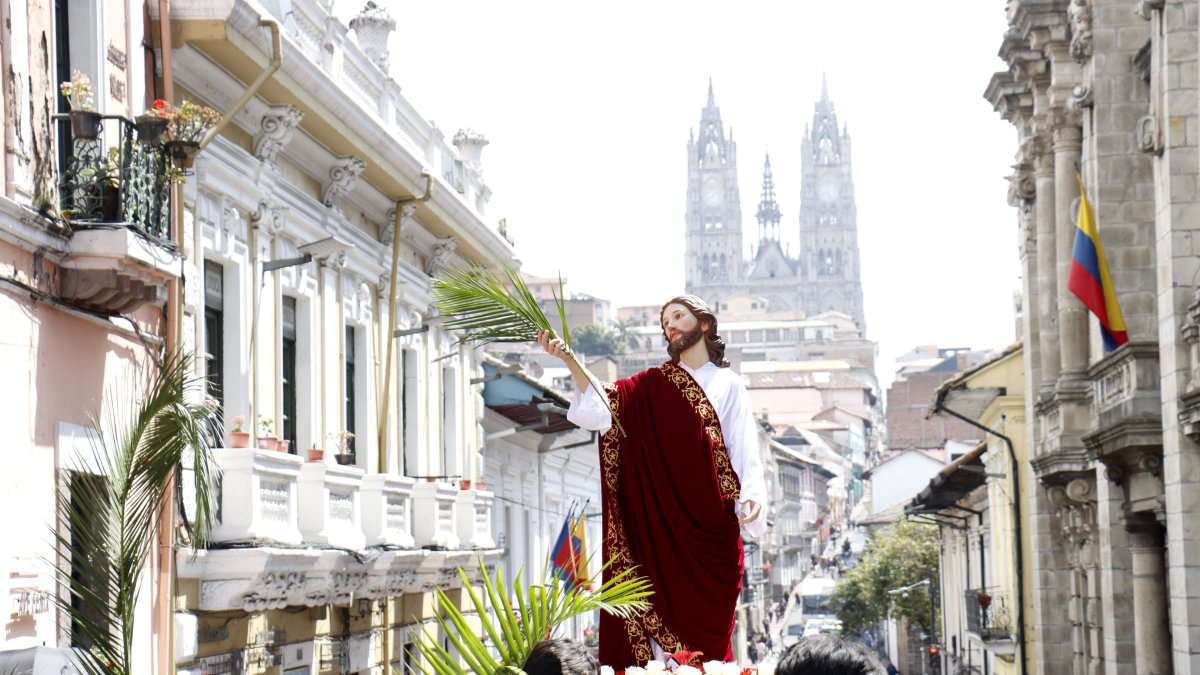 El Cristo de Domingo de Ramos cerraba la procesión.