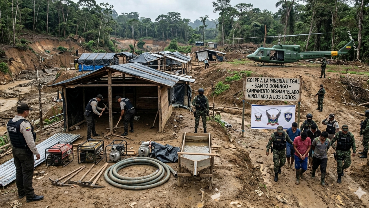 Imagen referencial del desmantelamiento en Santo Domingo.