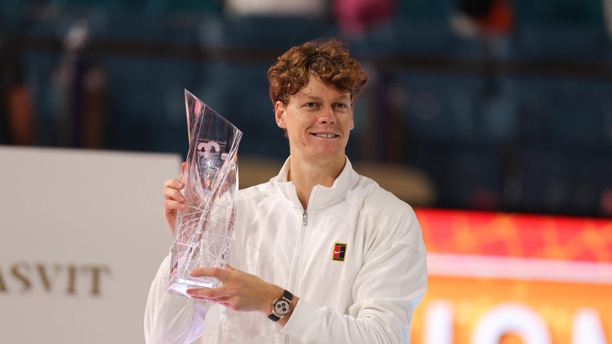 Sinner celebró su título en Miami tras una final interrumpida por la lluvia, consolidando su gran momento en el circuito ATP