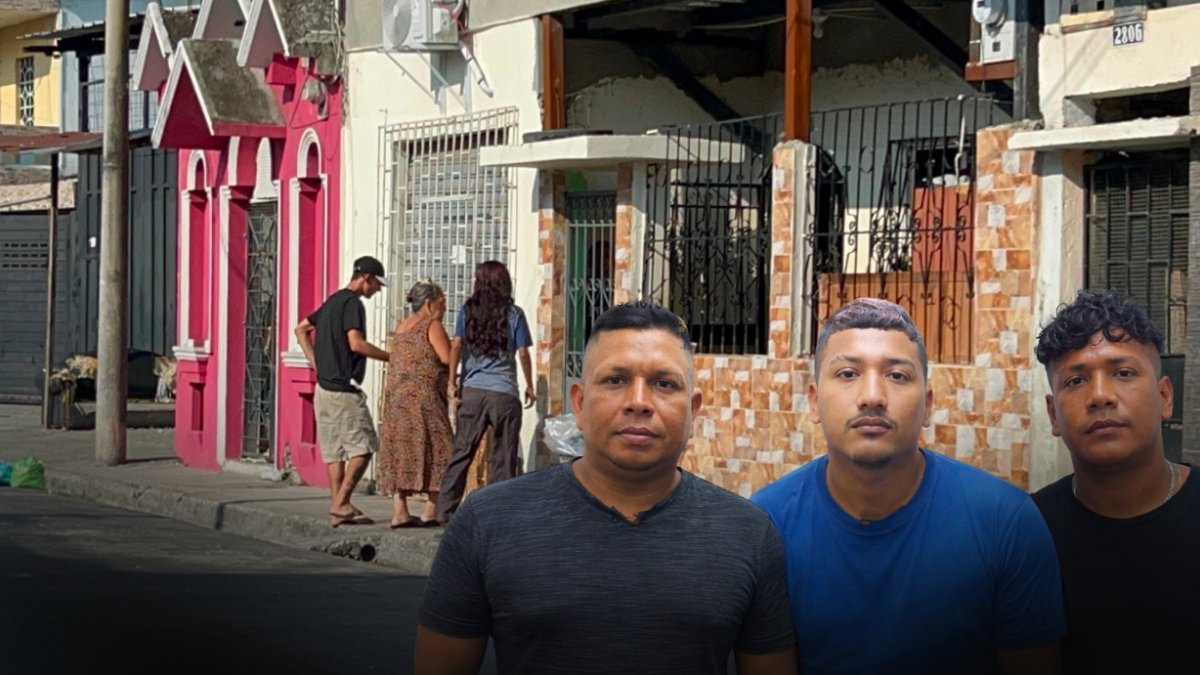 En el exterior de esta casa ocurrió el triple crimen. Las víctimas se encontraban conversando en la calle.