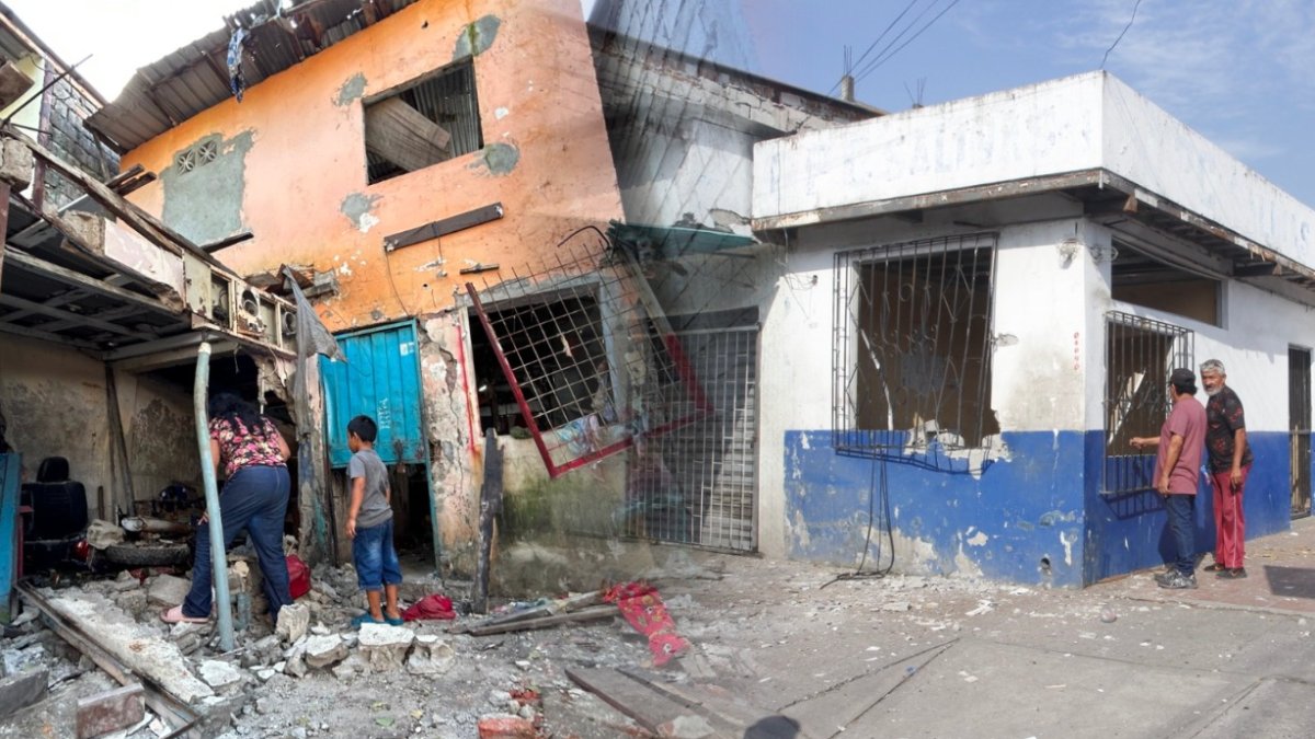 Los dos escenarios de los atentados en el suburbio de Guayaquil.