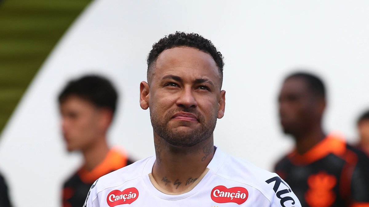 Neymar, delantero del Santos FC.