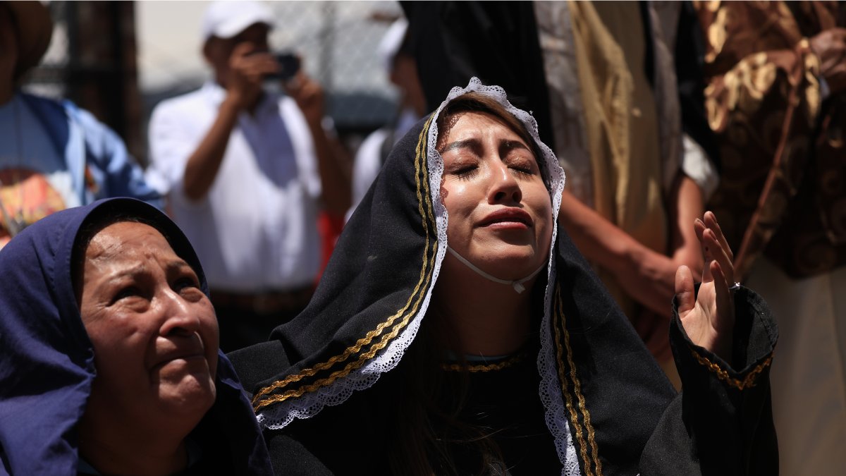 Moradores de la Magdalena participaron en un dramatizado del calvario de