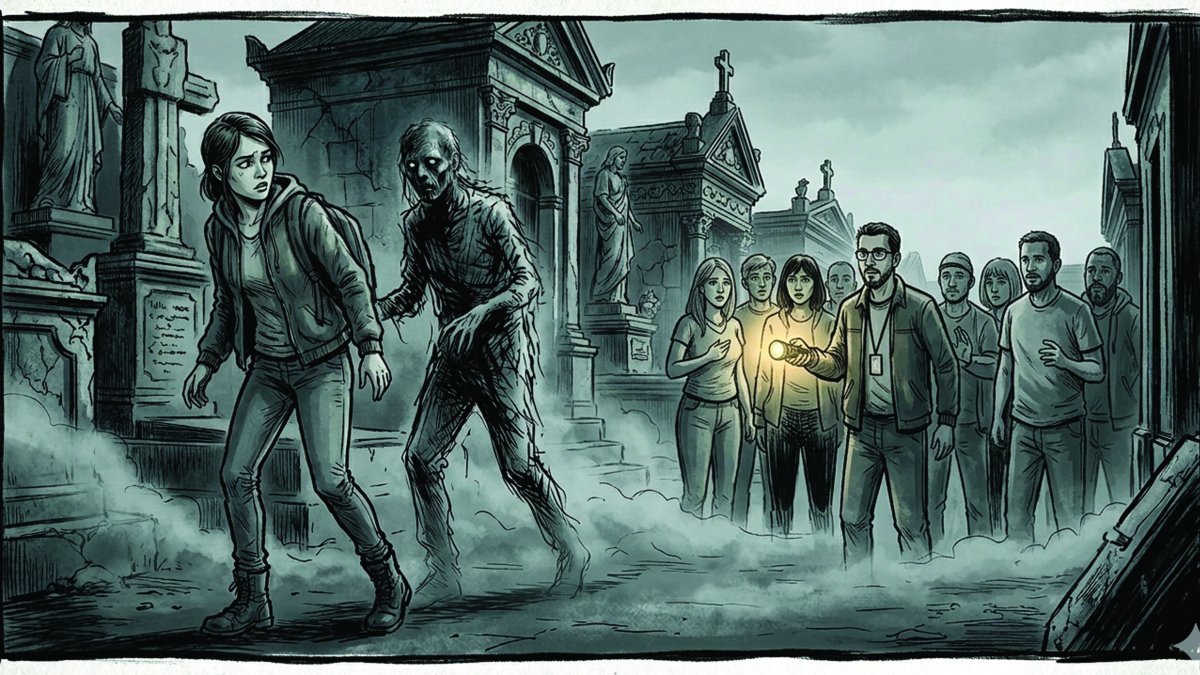 Alejandra López afirma que fue acosada por un ente tras visitar un camposanto en Quito.