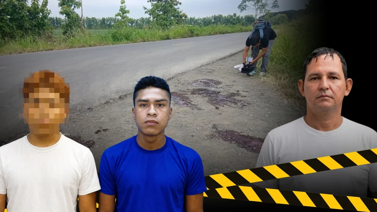 Los cuerpos de las cinco víctimas quedaron a un costado de la carretera. Máximo Ríos Carriel es uno de los fallecidos ya identificados.