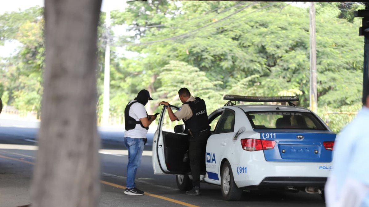 Lugar del ataque armado. Dos policías fueron las víctimas.