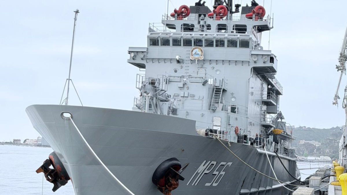 Megabuque de seguridad llega a Ecuador: imagen compartida por el Ministerio de Defensa.