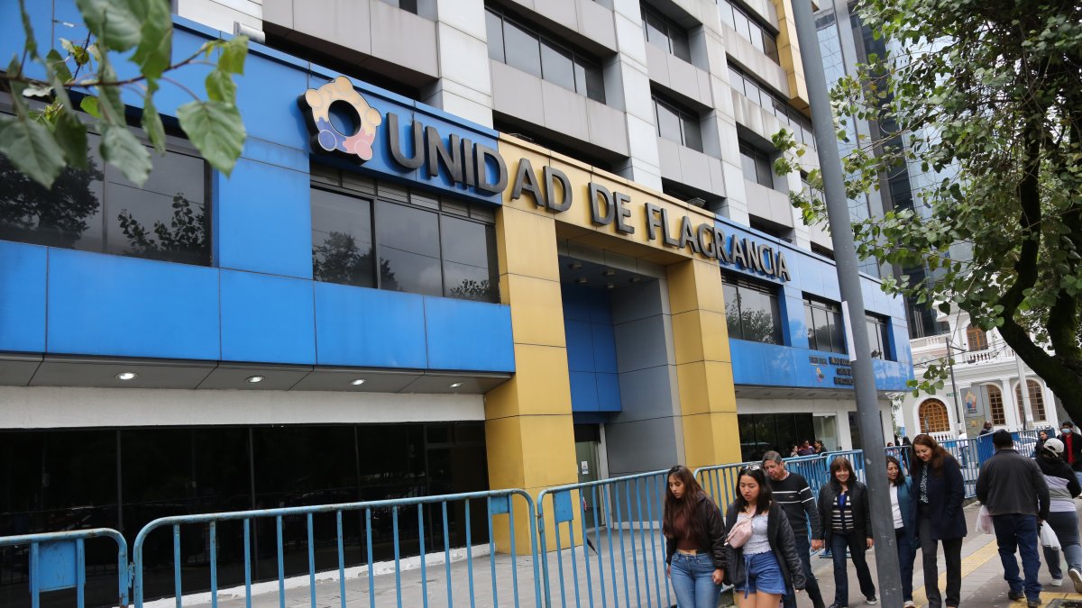 La audiencia se hizo en la Unidad de Flagrancia, centro - norte de Quito.