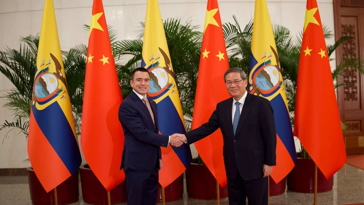 Daniel Noboa durante su visita oficial a China en junio de 2025.