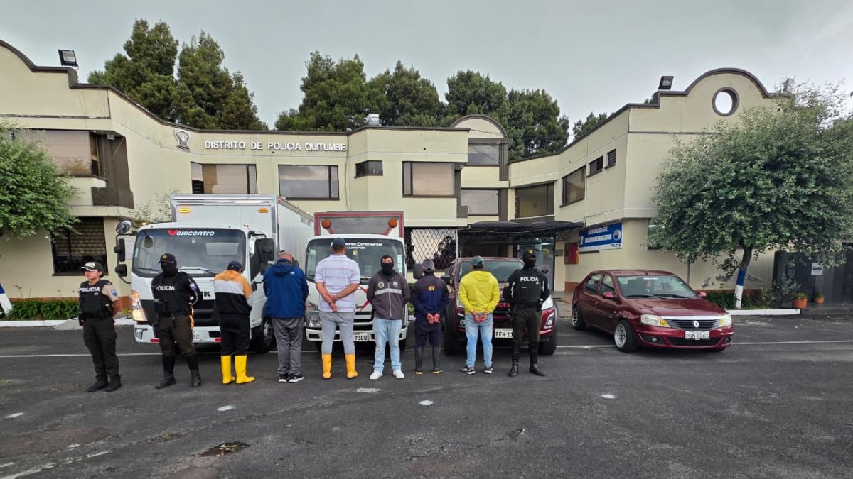 Cinco personas fueron capturadas en el sur de Quito.