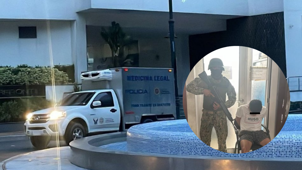 Personal de Criminalística realiza el levantamiento del cuerpo en el sector de Puerto Santa Ana, en Guayaquil.