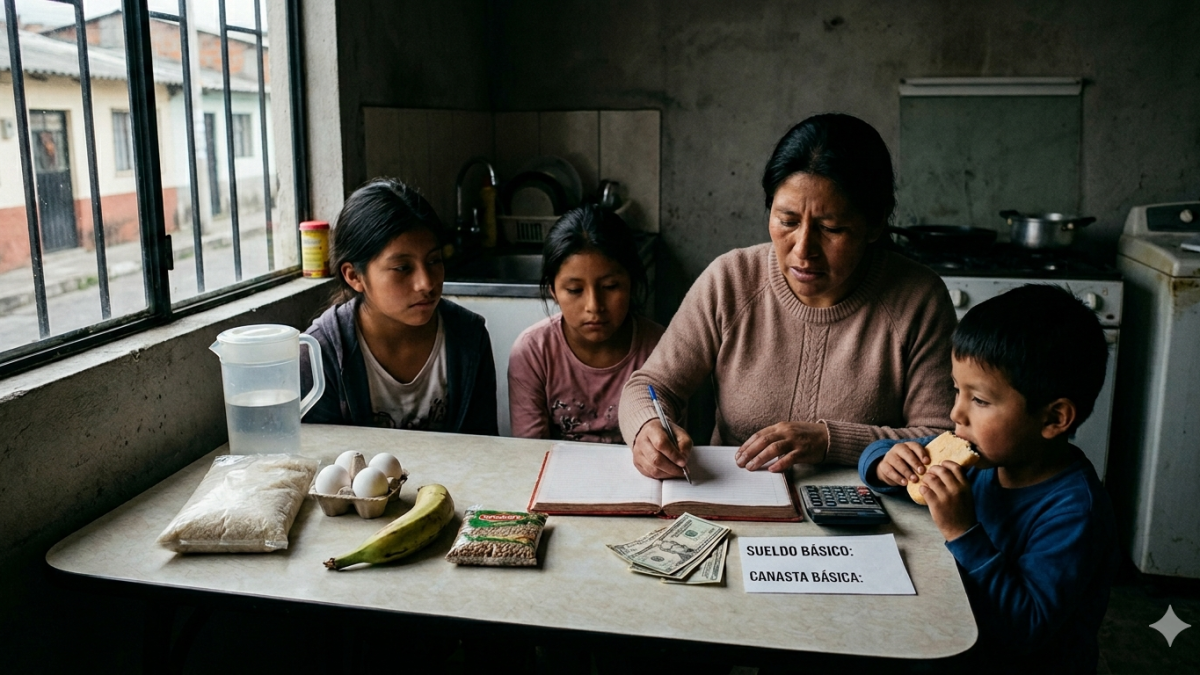 El sueldo básico no llega a suplir la canasta básica en Ecuador.