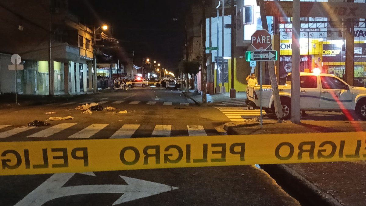 La escena del ataque violento fue acordonada por la Policía.