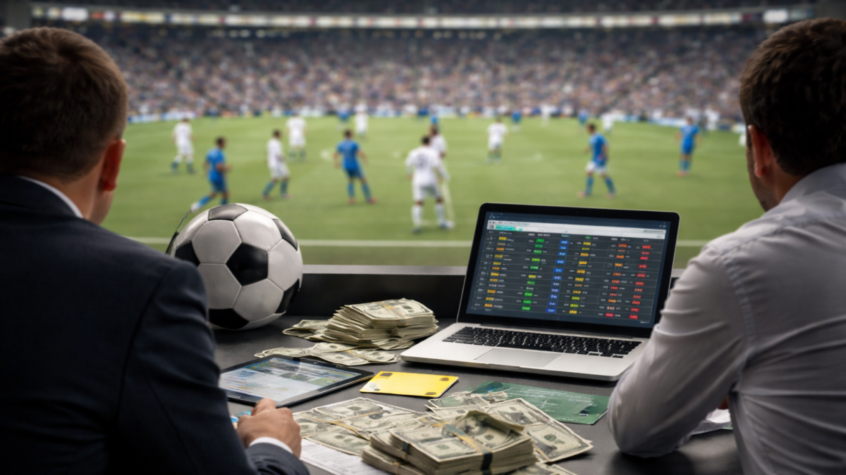 Recreación mediante IA de un juego de fútbol con pronósticos incluidos desde fuera.