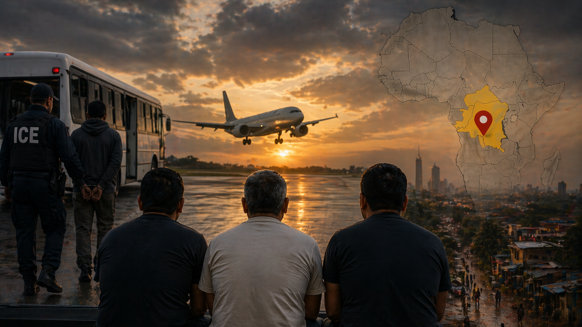 Tres ecuatorianos fueron deportados a El Congo, desde Estados Unidos.