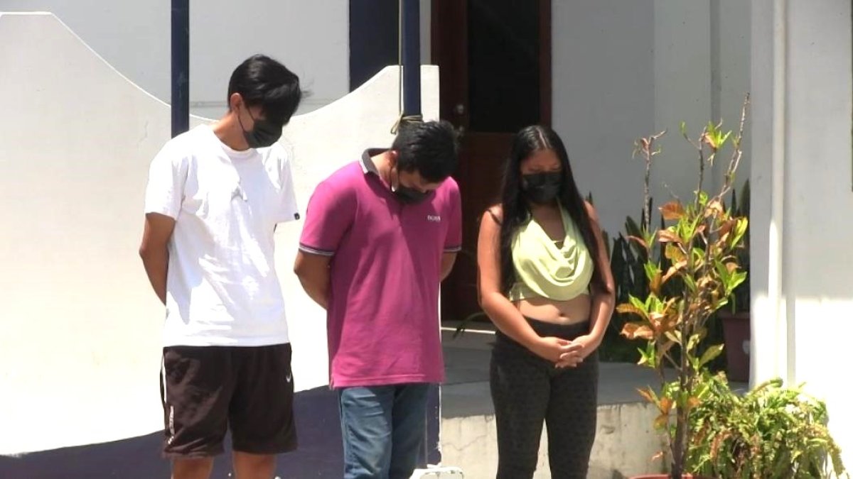 Los tres aprehendidos se dedicaban al comercio, pero pertenecían presuntamente a una red de extorsionadores