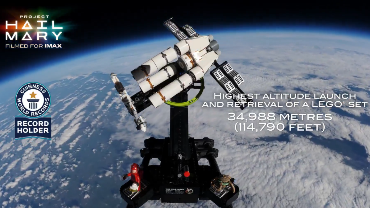 El set de LEGO inspirado en Project Hail Mary alcanzó casi 35 km de altura antes de regresar intacto a la Tierra