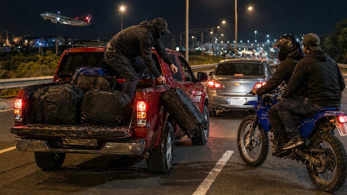Los sospechosos eran tan astutos que se trepaban a la camioneta en movimiento para robar el equipaje.