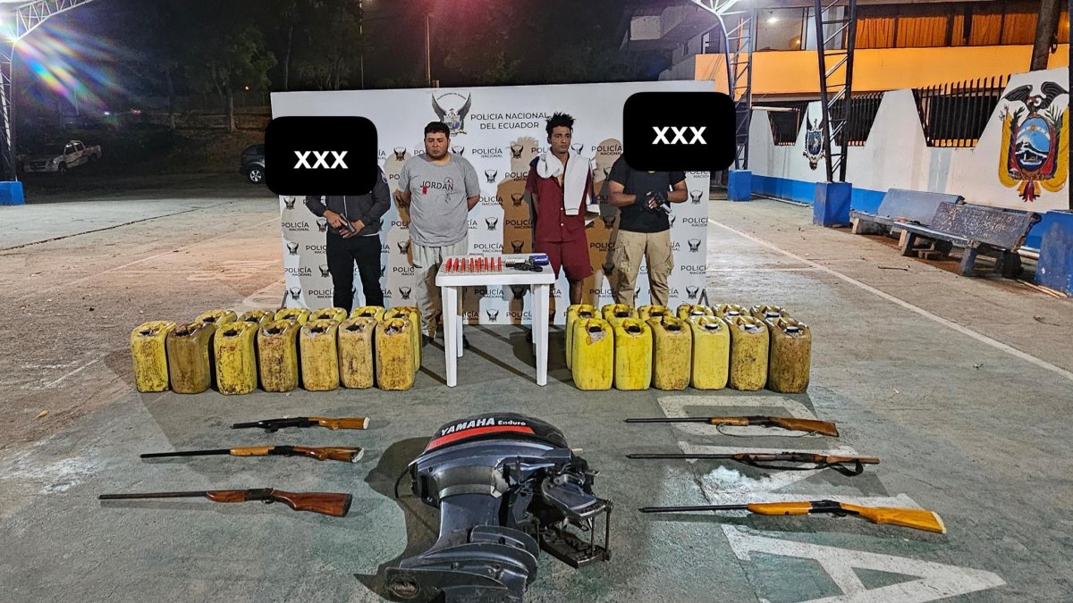 Alias El Comerciante y otro detenido fueron capturados en Viche con armas.