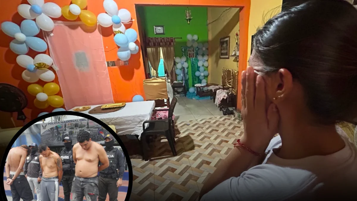 La suegra de la embarazada le lanzó una bandeja de bocaditos al gatillero.