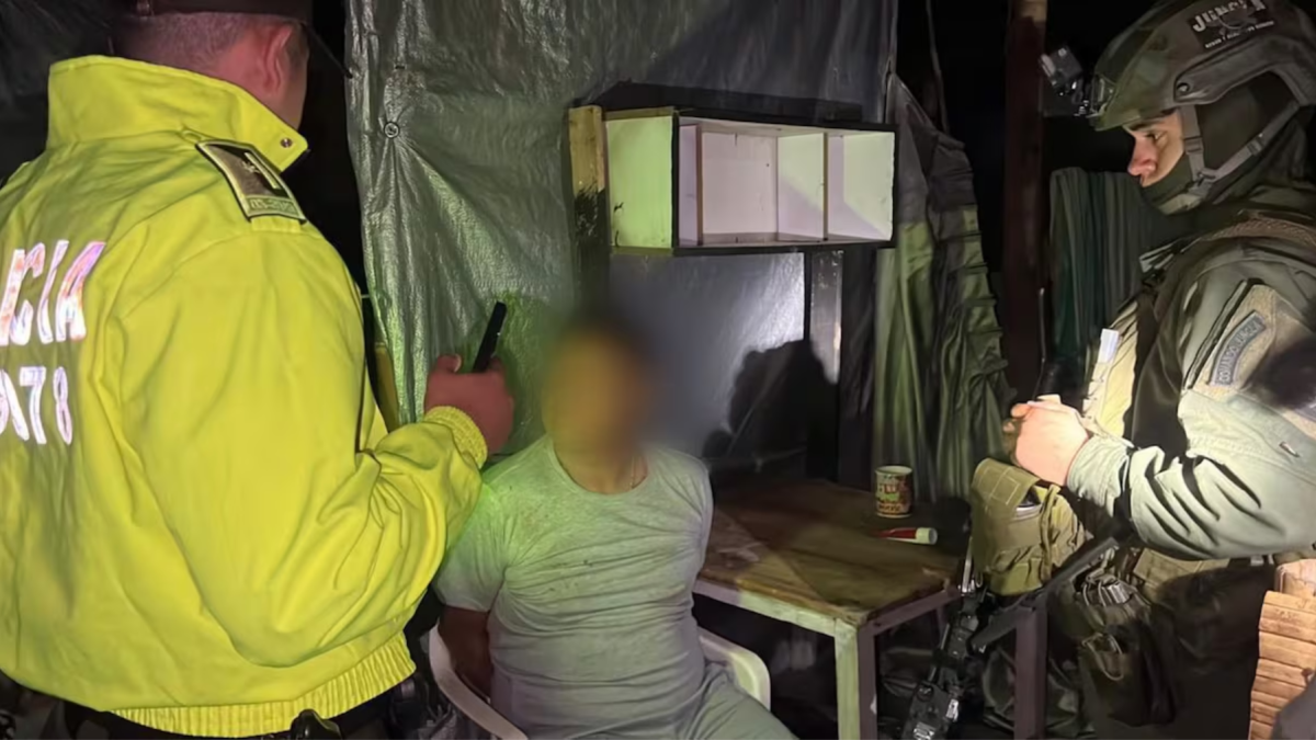 Captura de José Alex Vitoncó, alias Mi Pez, en Palmira (Valle del Cauca), este martes