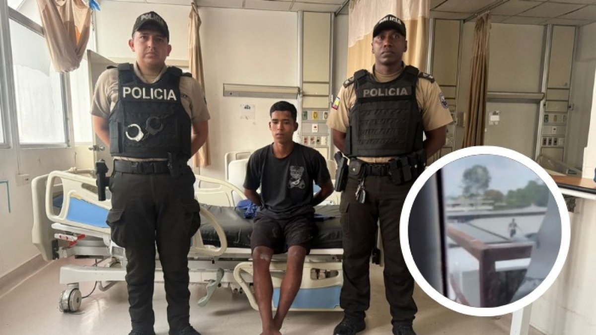 ¿Quién es el detenido que intentó escapar por los techos de un hospital en Guayaquil?