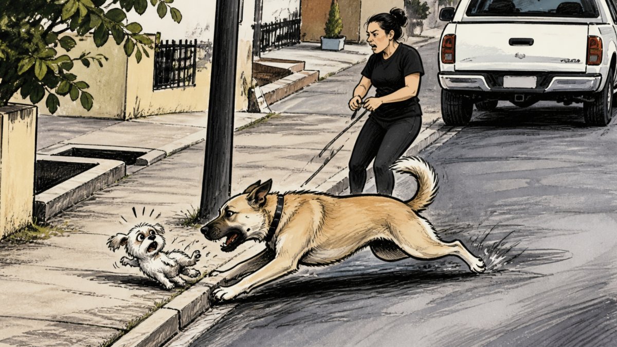 Mujer desata furia en redes tras video de ataque de su perro a otro más pequeño en Santo Domingo