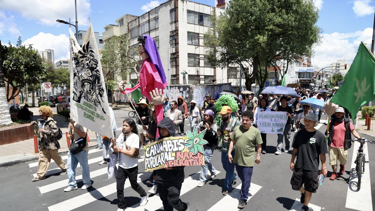 Cannabis en Ecuador: así fue la marcha en la capital | Fotos