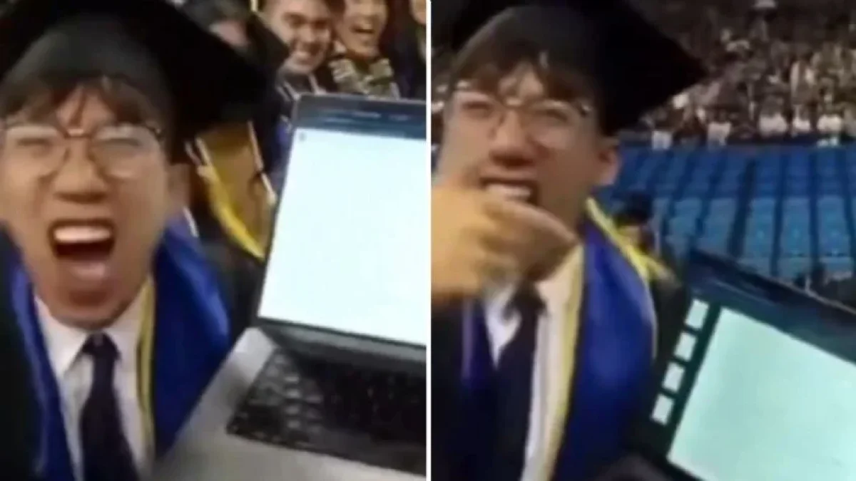 Joven mostró, en plena ceremonia de graduación, cómo usó ChatGPT para aprobar sus exámenes | VIDEO