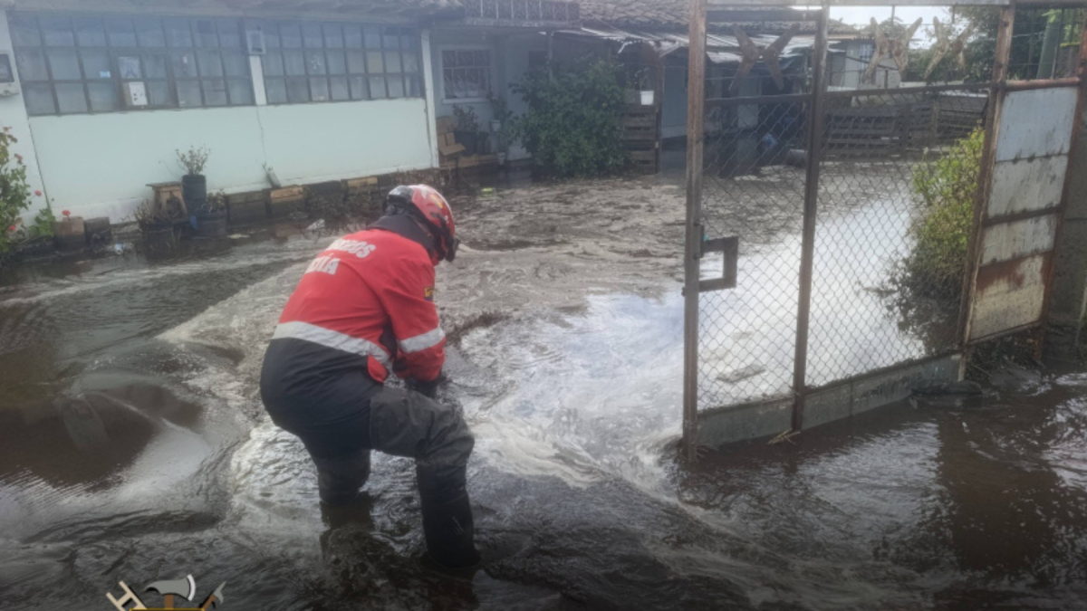 Aluvión en Aloasí deja 20 viviendas afectadas y siete planteles en clases virtuales