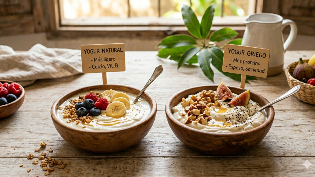 Yogur natural vs. yogur griego: ¿cuál es el mejor para tu dieta?