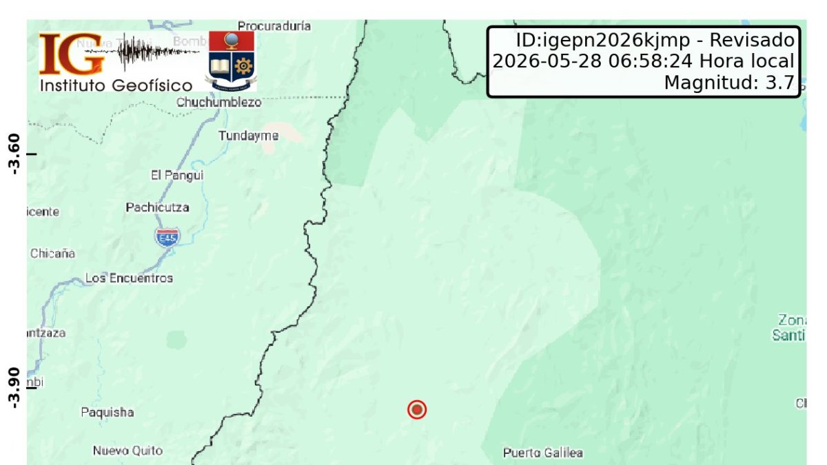 Fuerte temblor en Ecuador hoy: Sismo se sintió la mañana de este jueves 28 de mayo, ¿dónde?