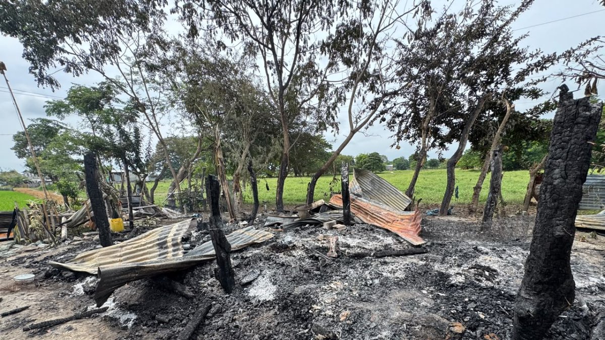 En recinto Los Quemados de Daule, hombre incendió su propia casa, ¿por qué?